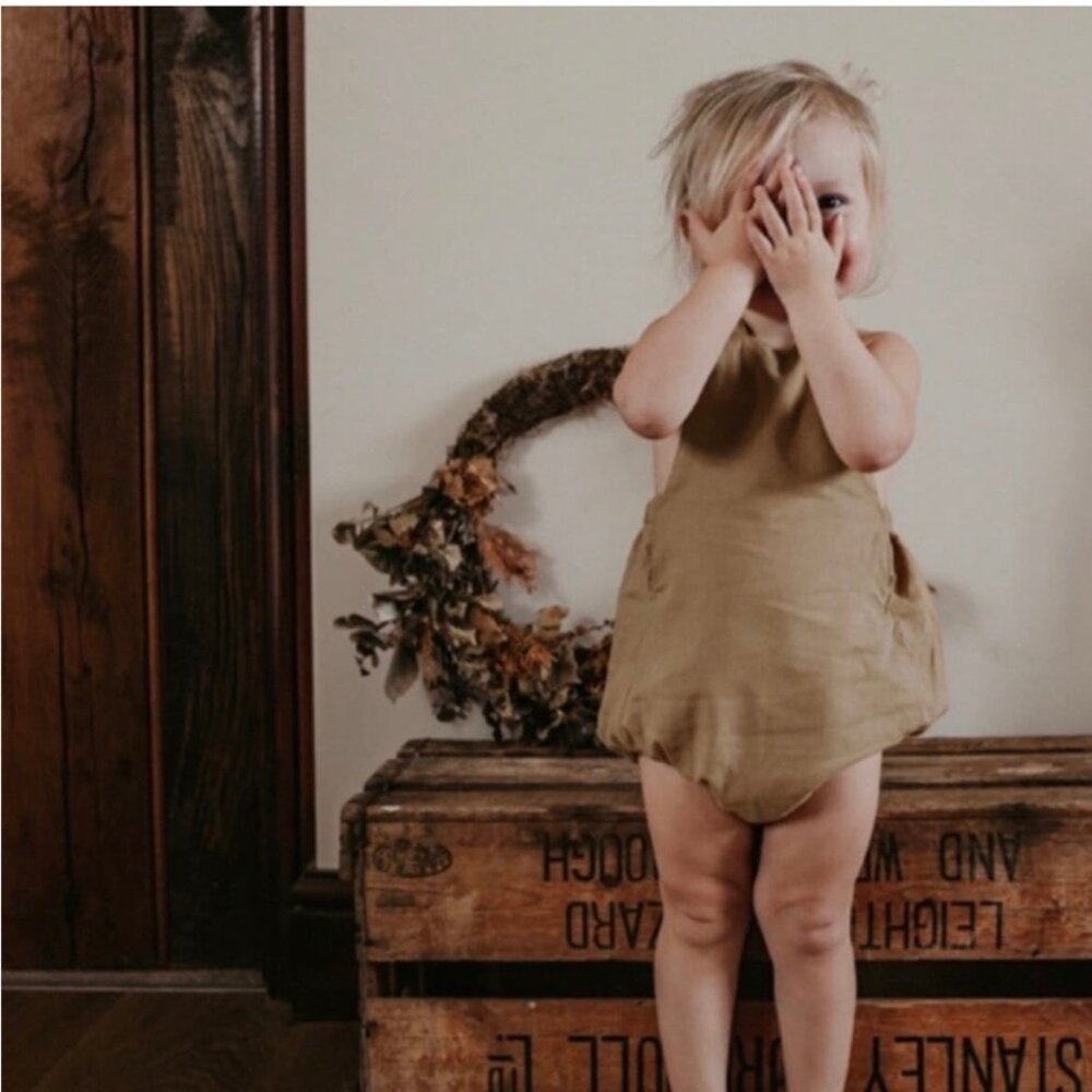 The Simple Folk Linen Romper